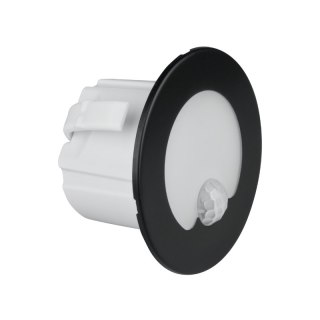 Oprawa schodowa LED z czujnikiem ruchu, okrągła, czarny mat DPM