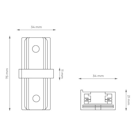Oświetlenie szynowe - zestaw 4 x 15 W czarny, X-LINE DPM