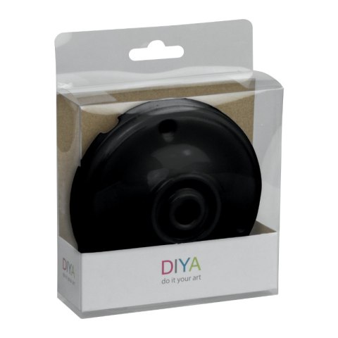 Podsufitka ceramiczna okrągła, czarna DPM