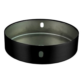 Podsufitka metalowa pojedyncza okrągła, czarna DPM