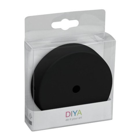 Podsufitka metalowa pojedyncza okrągła, czarna DPM