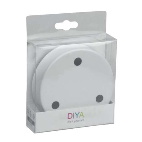 Podsufitka metalowa potrójna okrągła, biała DPM