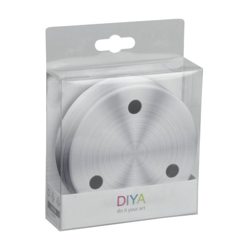 Podsufitka metalowa potrójna okrągła, metal szczotkowany DPM