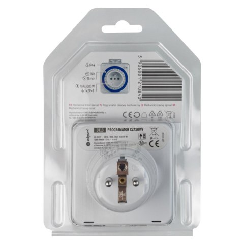 Programator czasowy analogowy, IP44 DPM