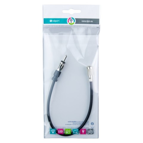 Przejście antenowe samochodowe gniazdo Blaupunkt - wtyk PL na kablu