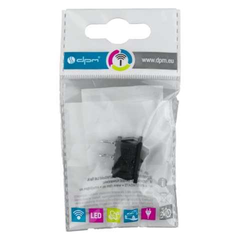 Przełącznik klawiszowy, 1 tor, 3 A, czarny DPM