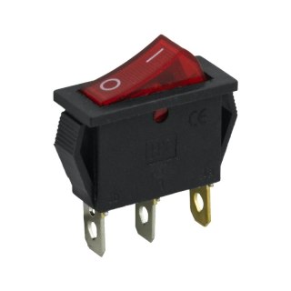 Przełącznik klawiszowy podświetlany, 1 tor, 15 A, czerwony DPM