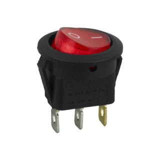 Przełącznik kołyskowy podświetlany, 6.5 A, czerwony DPM