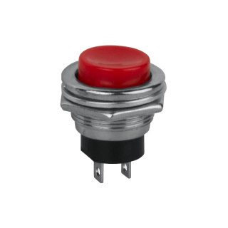 Przełącznik wciskowy ON, okrągły, czerwony DPM