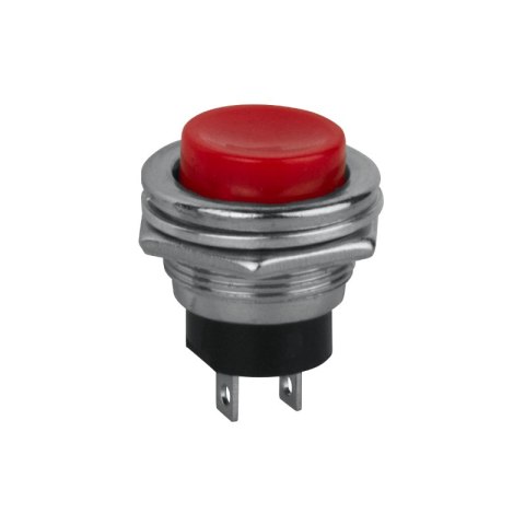 Przełącznik wciskowy ON, okrągły, czerwony DPM