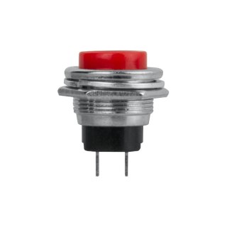 Przełącznik wciskowy ON, okrągły, czerwony DPM