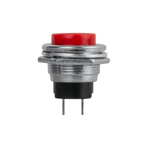 Przełącznik wciskowy ON, okrągły, czerwony DPM