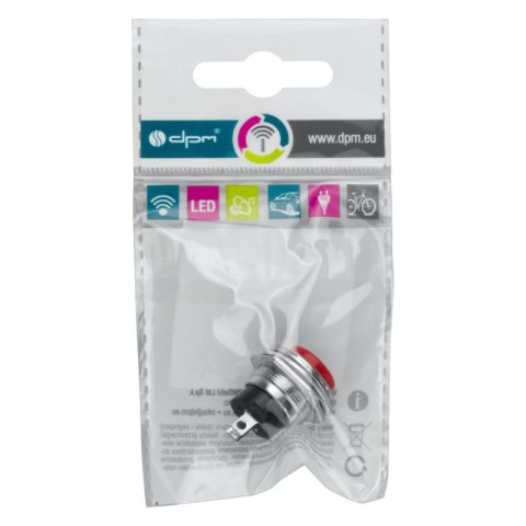 Przełącznik wciskowy ON, okrągły, czerwony DPM