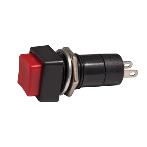 Przełącznik wciskowy ON/OFF, kwadratowy, czerwony DPM