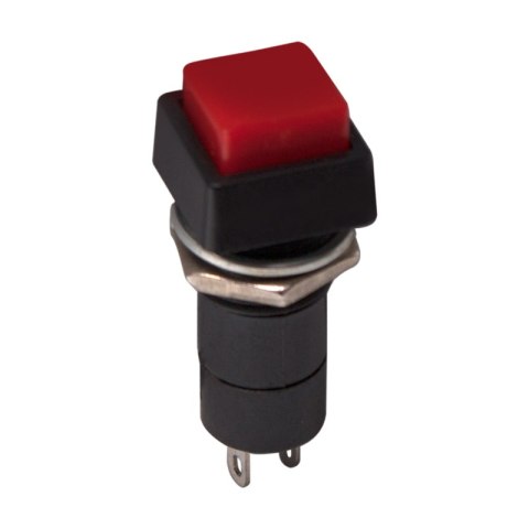 Przełącznik wciskowy ON/OFF, kwadratowy, czerwony DPM