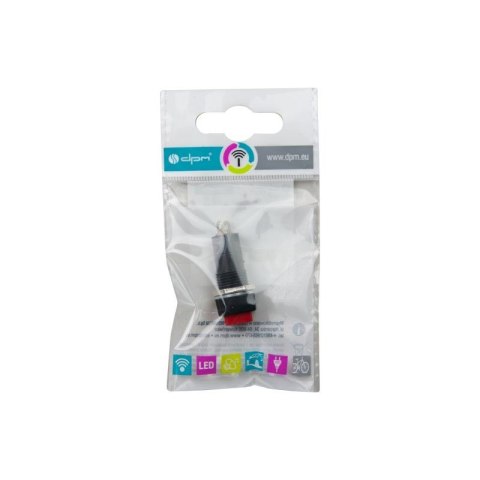 Przełącznik wciskowy ON/OFF, kwadratowy, czerwony DPM