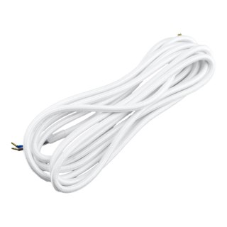 Przewód elektryczny w oplocie, 2 x 0,75 mm2, biały, 3 m DPM