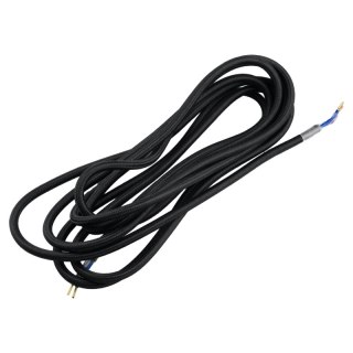 Przewód elektryczny w oplocie, 2 x 0,75 mm2, czarny, 3 m DPM