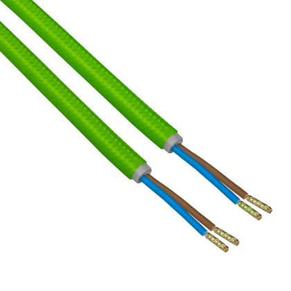 Przewód elektryczny w oplocie, 2 x 0,75 mm2, limonkowy, 3 m DPM