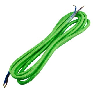 Przewód elektryczny w oplocie, 2 x 0,75 mm2, limonkowy, 3 m DPM