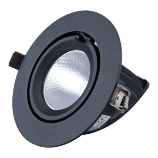 Reflektor LED punktowy regulowany, podtynkowy, 20 W, 1600 lm, 4000 K, czarny, X-LINE DPM