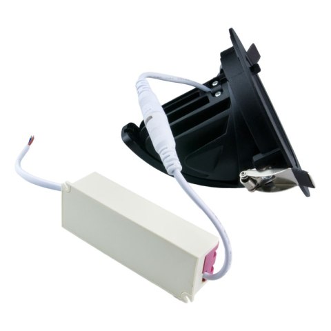 Reflektor LED punktowy regulowany, podtynkowy, 20 W, 1600 lm, 4000 K, czarny, X-LINE DPM