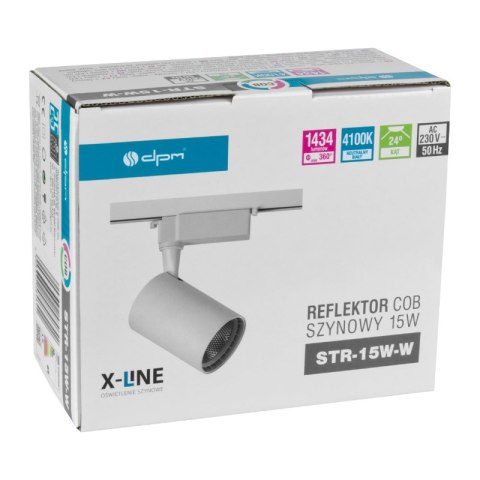 Reflektor szynowy, 15 W, 1434 lm, 4100 K, biały, X-LINE DPM