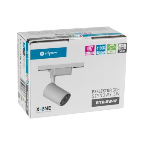 Reflektor szynowy, 5 W, 497 lm, 4100 K, biały, X-LINE DPM