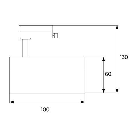 Reflektor szynowy, 5 W, 497 lm, 4100 K, czarny, X-LINE DPM