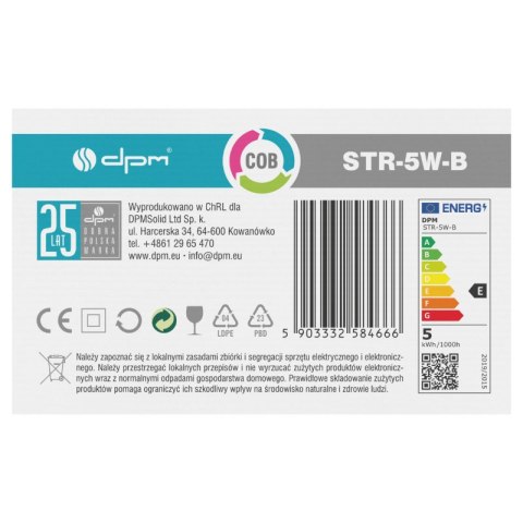 Reflektor szynowy, 5 W, 497 lm, 4100 K, czarny, X-LINE DPM