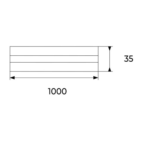 Szyna 1-fazowa, 1 m, natynkowa, biała, X-LINE DPM