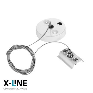 Zestaw linkowy do montażu szyn natynkowych, biały, X-LINE DPM