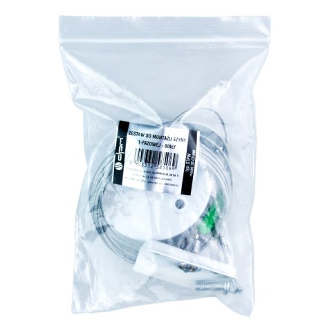 Zestaw linkowy do montażu szyn natynkowych, biały, X-LINE DPM