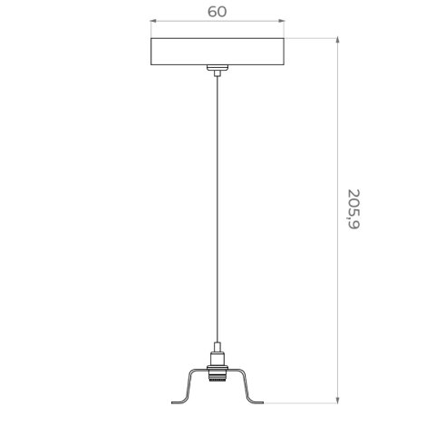 Zestaw linkowy do montażu szyn natynkowych, czarny, X-LINE DPM