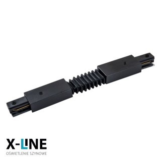 Złączka elastyczna do szyny natynkowej, czarna, X-LINE DPM