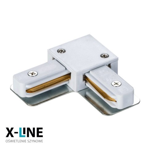 Złączka typu "L" do szyny natynkowej, biała, X-LINE DPM