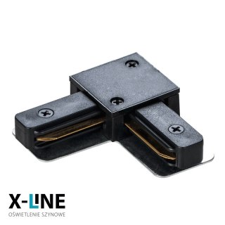 Złączka typu "L" do szyny natynkowej, czarna, X-LINE DPM