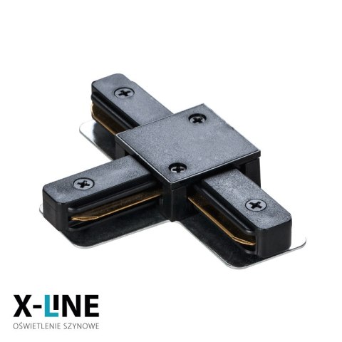 Złączka typu "T" do szyny natynkowej, czarna, X-LINE DPM
