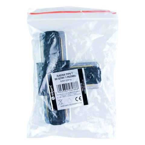 Złączka typu "T" do szyny natynkowej, czarna, X-LINE DPM