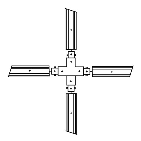 Złączka typu "X" do szyny natynkowej, biała, X-LINE DPM