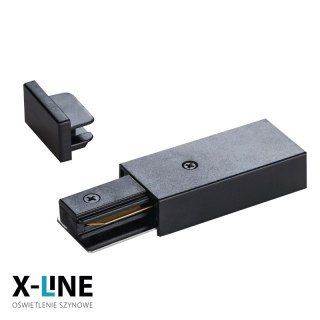 Złączki końcowe do szyny natynkowej, czarne, X-LINE DPM