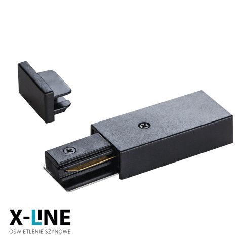 Złączki końcowe do szyny natynkowej, czarne, X-LINE DPM