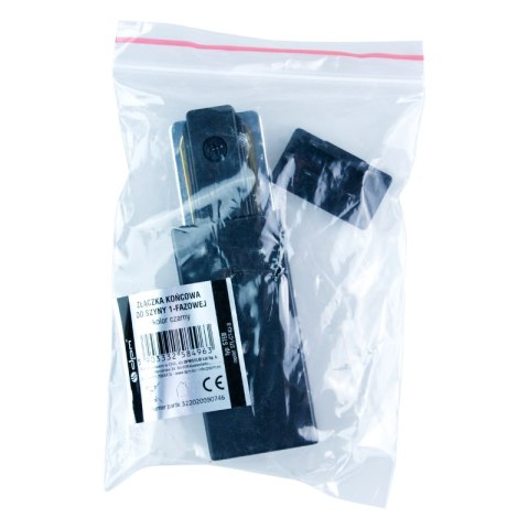 Złączki końcowe do szyny natynkowej, czarne, X-LINE DPM