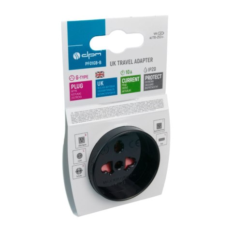 Adapter podróżny UK, czarny DPM