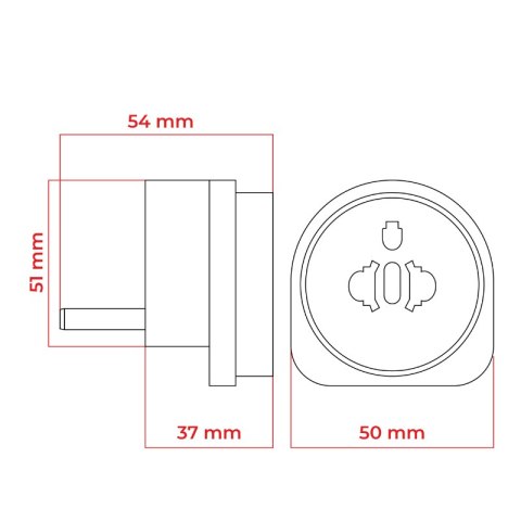 Adapter podróżny USA, biały DPM