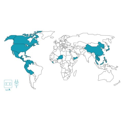 Adapter podróżny USA, czarny DPM