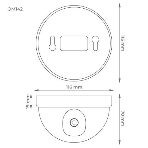 Atrapa kamery monitorującej, kopułowa, sufitowa DPM