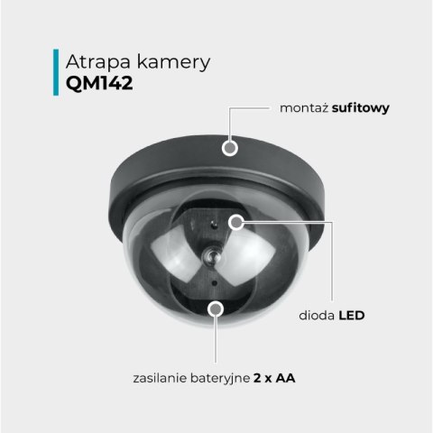 Atrapa kamery monitorującej, kopułowa, sufitowa DPM