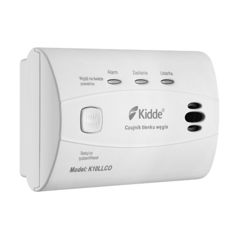 Czujnik czadu z wbudowaną baterią K10LLCO, gwarancja 10 lat, Kidde KIDDE
