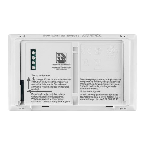 Czujnik czadu z wbudowaną baterią K10LLCO, gwarancja 10 lat, Kidde KIDDE
